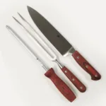 Set x3 piezas Madera Cuchillo / Trinche / Chaira - Imagen 3