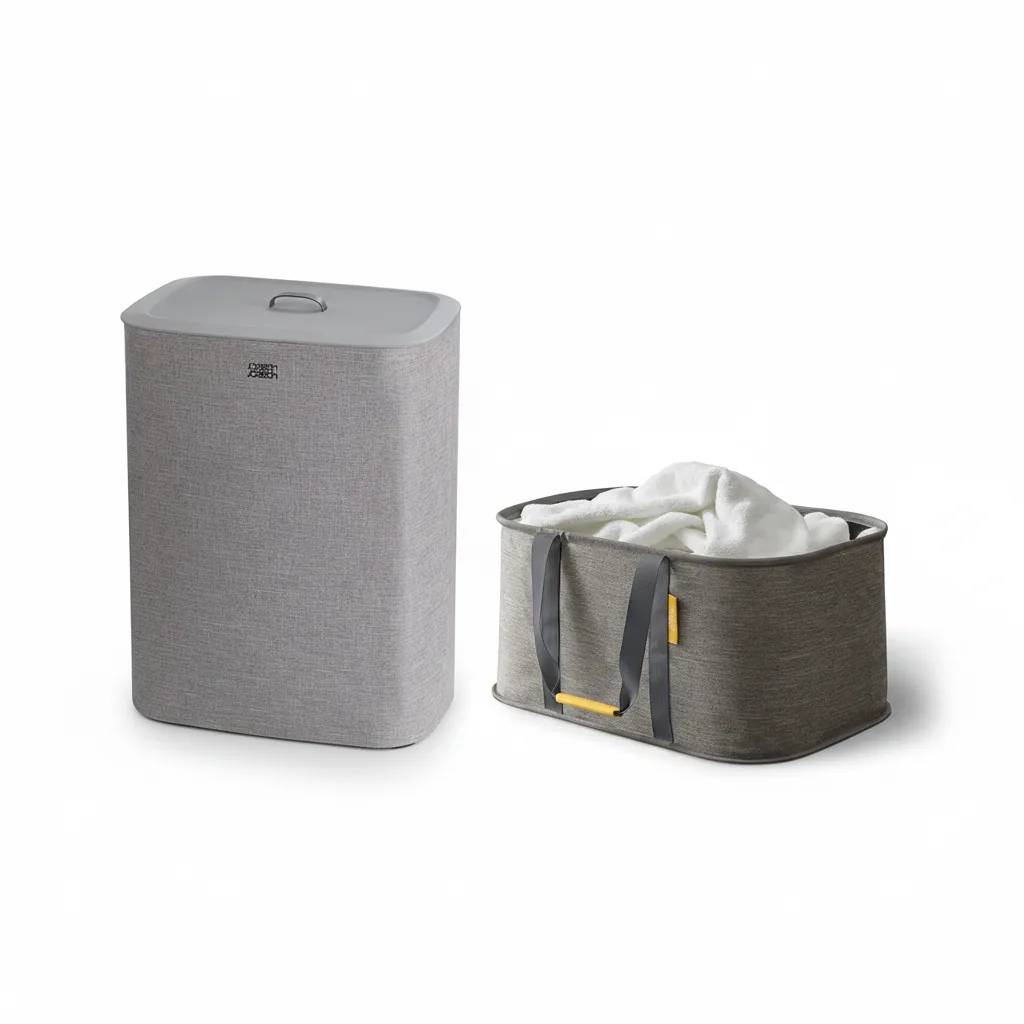 26922_JJA50003B105_JJA50023B103 Juego de Canasto de ropa doble compartimiento 90 litros Tota y Cesto Hold-All Max 35 litros - Imagen 1