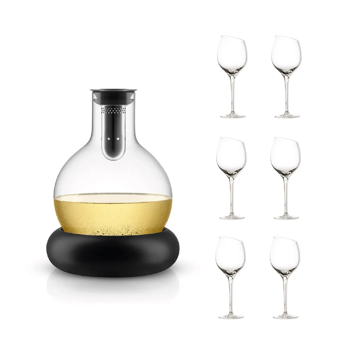 26925 -Combo 1-Decantador de vino Copa de Vino blanco x6 Set Decantador de vino y 6 copas de Vino blanco Sauvignon Blanc - Imagen 1