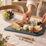 Set de Cuchillos para Queso Opinel + Tabla de corte Crushgrind + Cuenco Stelton