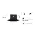 Taza Daybreak Con Plato 192 ml – Negro - Imagen 5