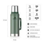 Termo Clásico Manija Plegable Tapón Cebador 950 ml 2.1 - Imagen 3