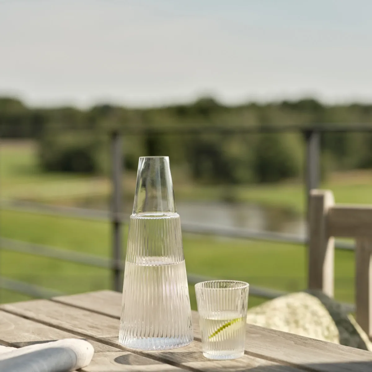 Jarra de vidrio 1 litro Pilastro - Imagen 1