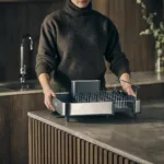 Escurridor de vajilla extendible con boquilla de drenaje Acero inox