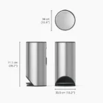 Tacho de Basura Arc 30 Litros Acero Inoxidable con Pedal - Imagen 4