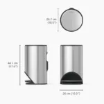 Cesto Papelera a Pedal Acero Inoxidable 10 Litros - Imagen 4