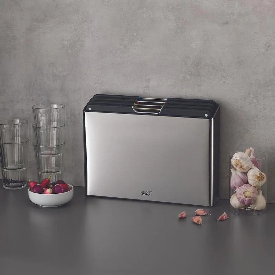 JJ_Folio Steel_Stainless Steel_60170_IS1-medium (1)-1 Set de 4 tablas para cortar y estuche Folio Steel - Imagen 1