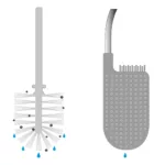 Cepillo de baño escobilla + soporte Flex - Gris - Imagen 4