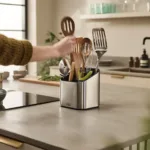 Organizador para utensilios acero inoxidable - Plateado