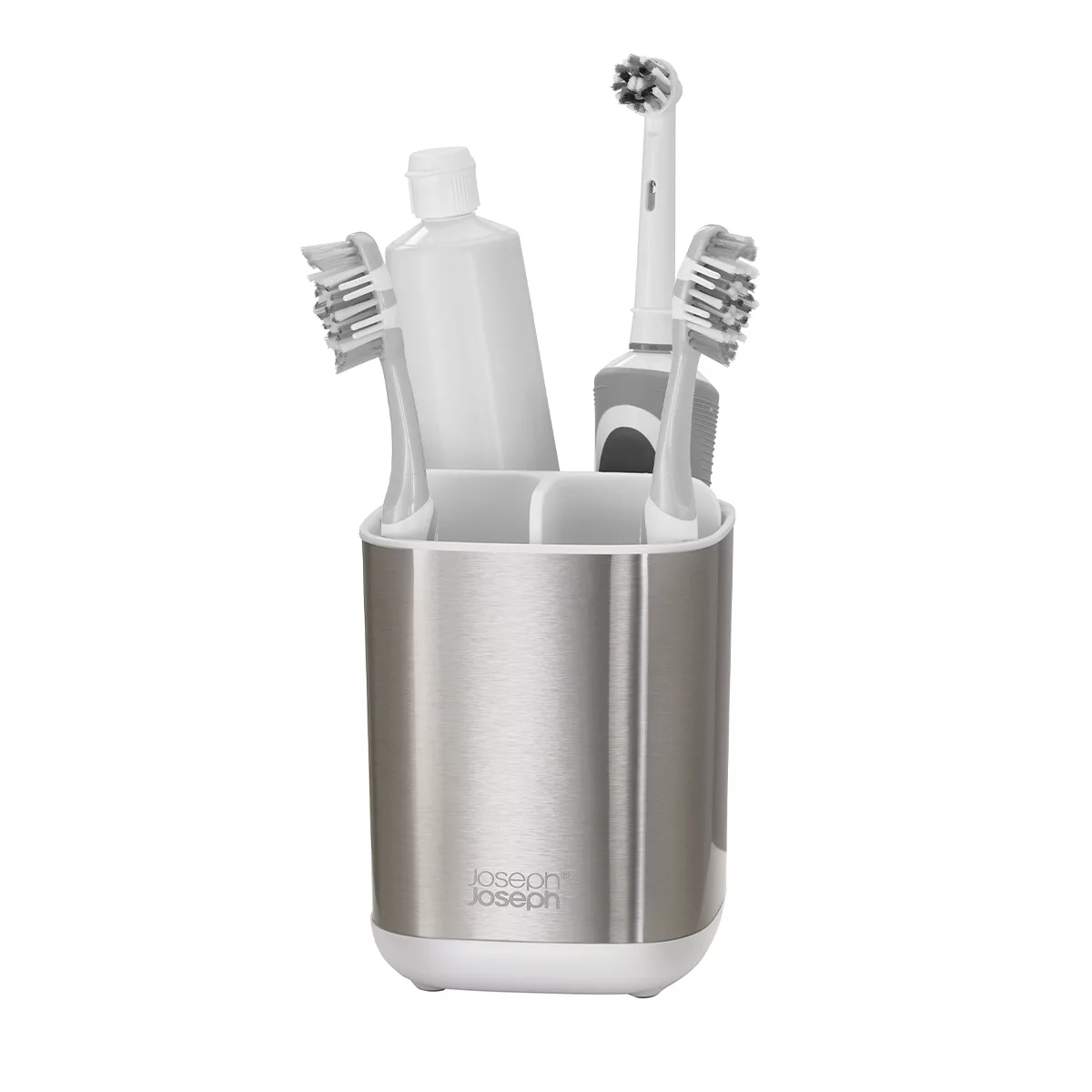 Joseph-porta-cepillos-dientes-acero-inoxidable-joseph-joseph-blanco-70530-JJA70530B101-02 Porta cepillos de dientes EasyStore acero inoxidable - Imagen 2