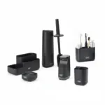 Set de baño Matt Black - x6 piezas