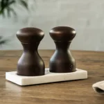 Bandeja porta especiero de mármol 15 cm - Blanco