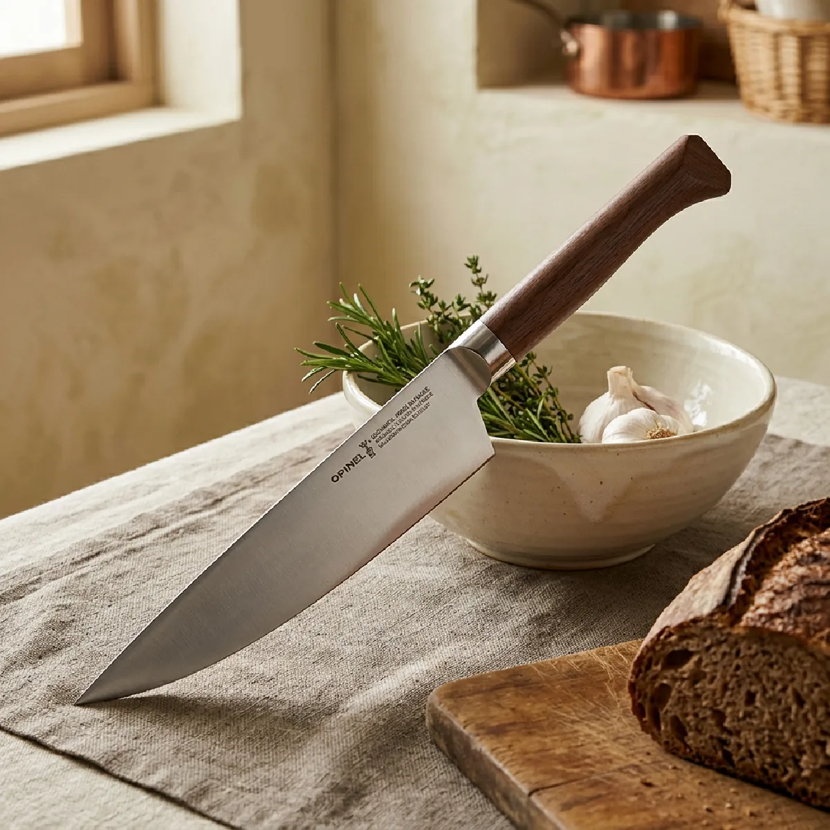 cuchillo-acero-chef-opinel-opa2286b801-05 Cuchillo 20 cm Chef Les Forgés - Imagen 1