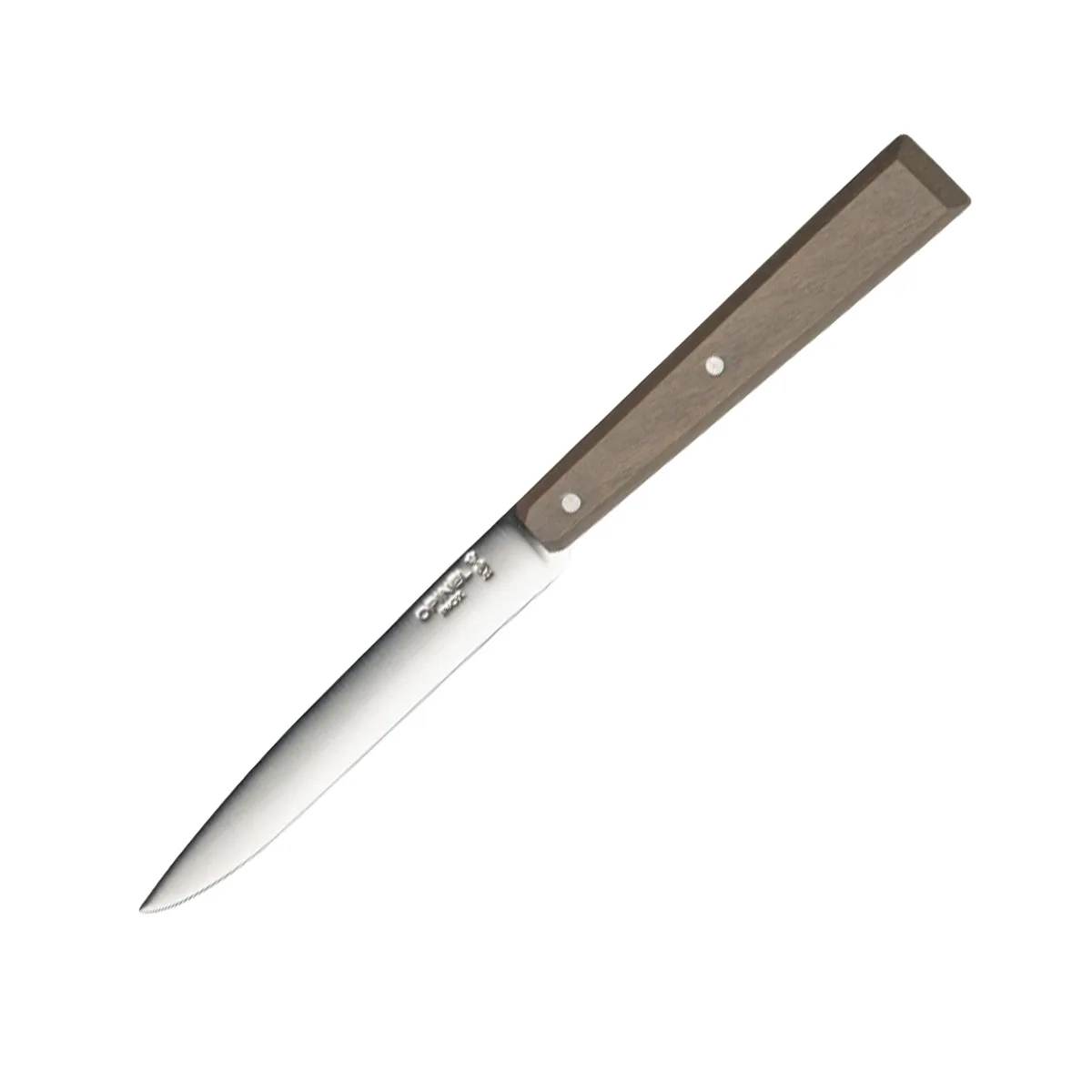 cuchillo-acero-mango-marron-madera-opinel-opa1594b801-01 Cuchillo de mesa Bon Appetit marrón - Imagen 1