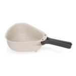 Colador Plegable Grande de Plástico Blanco Asa Rebatible