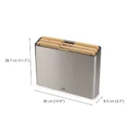 Set Tablas de Cortar Folio Bambú 3 Piezas con Estuche Acero Inoxidable - Imagen 2