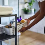 Canasto EasyStore Slimline Organizador de baño - Beige