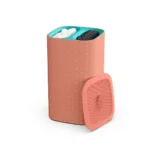 Canasto de ropa doble compartimiento 60 litros Tota Salmón - Imagen 3