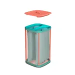 Canasto de ropa doble compartimiento 60 litros Tota Salmón - Imagen 4