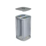Canasto de ropa doble compartimiento 60 litros Tota - Gris - Imagen 2