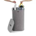 Canasto de ropa doble compartimiento 60 litros Tota - Gris - Imagen 4