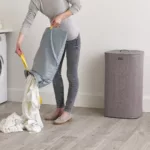 Canasto de ropa doble compartimiento 60 litros Tota - Gris