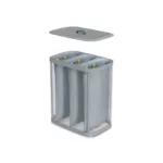 Canasto de ropa Tres Compartimentos 90 litros Tota Trio - Gris - Imagen 4