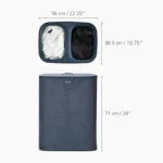 Canasto de ropa doble compartimiento 90 litros Tota - Imagen 4