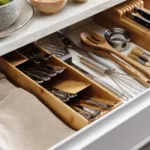 Organizador de cubiertos de bambú DrawerStore - Bambu