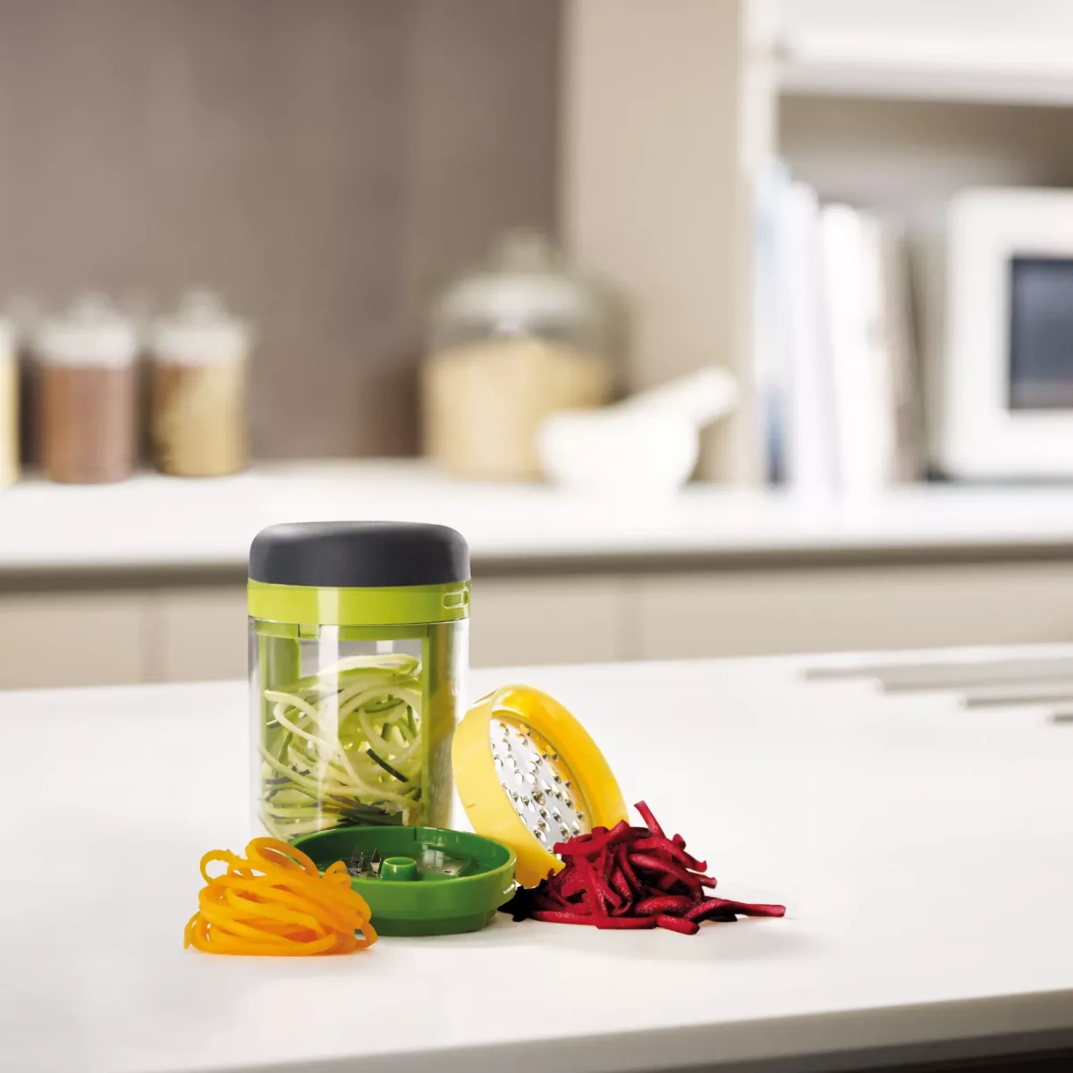 joseph-joseph-cortador-rallador-espiral-spiro-300112-20105-04 Cortador y Rallador Spiro Hojas Gruesa Finas - Imagen 1