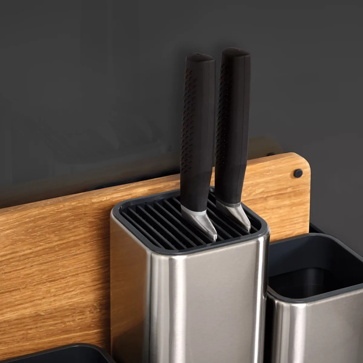 joseph-joseph-organizador-encimera-con-tabla-de-corte-antideslizante-counterstore-steel-95026-300287-04 Organizador de utensilios de cocina - Imagen 6