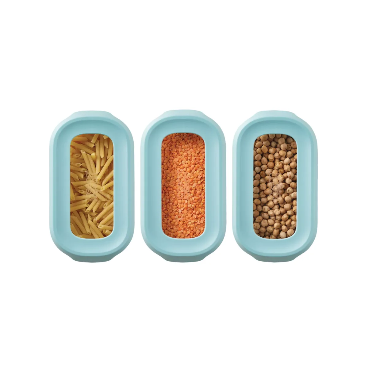 Set de recipientes contenedores para almacenamiento CupboardStore x3 900ml - Imagen 2