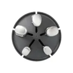 Juego de 5 Cuchillos con Bloque Giratorio de Acero - Plateado - Imagen 3