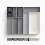 Organizador de cubiertos para cajones Blox - Gris - Imagen 4