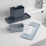 Organizador de cocina porta esponja y detergente Caddy - Gris