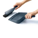 Pala de basura con cepillo y soporte para pared - Azul - Imagen 3