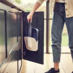 Pala de basura con cepillo y soporte para pared - Azul - Imagen 7