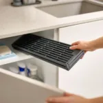 Seca platos escurridor plegable y extendible - Gris - Imagen 3