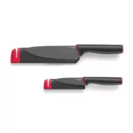 Set de 2 cuchillos con afilador Slice & Sharpen - Negro - Imagen 3