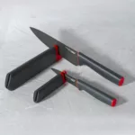 Set de 2 cuchillos con afilador Slice & Sharpen - Negro - Imagen 5