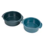 Set de 2 moldes redondos para horno antiadherente Nest Bake - Azul - Imagen 3