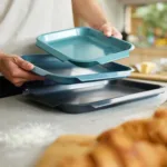 Set de 3 bandejas para horno antiadherente Nest Bake - Azul - Imagen 3