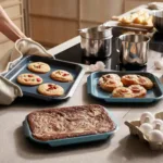 Set de 3 bandejas para horno antiadherente Nest Bake - Azul