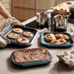 Set de 3 bandejas para horno antiadherente Nest Bake - Azul - Imagen 7