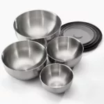 Set de 4 bowls con tapa acero inoxidable Nest - Plateado - Imagen 3