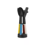 Set de 4 utensilios Elevate con soporte de almacenamiento - Multicolor - Imagen 4