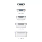 Set de 5 contenedores de alimentos Nest Lock - Azul - Imagen 3