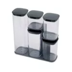 Set de 5 contenedores de alimentos con soporte inteligente Podium - Gris - Imagen 2