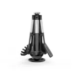 Set de 5 utensilios de silicona Elevate con soporte giratorio - Negro - Imagen 3