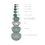 Set de 9 bowls apilables y accesorios de cocina Nest plus – Verde - Imagen 4